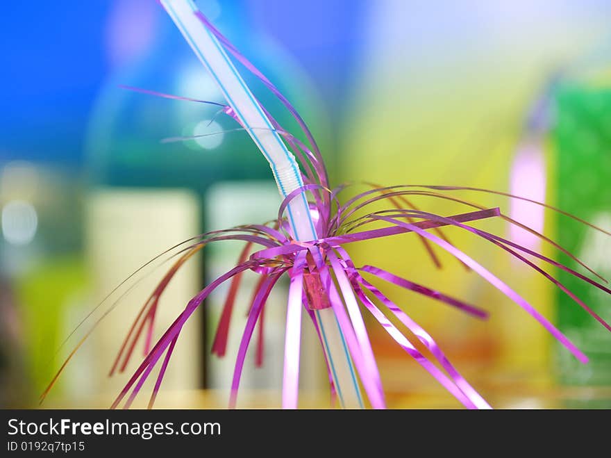 Drinking straw in a glass