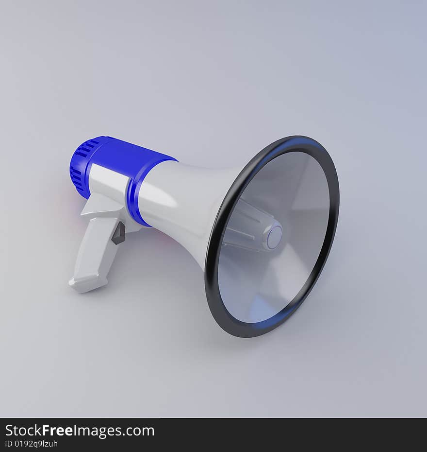 Megaphone (loud speaker) 3d