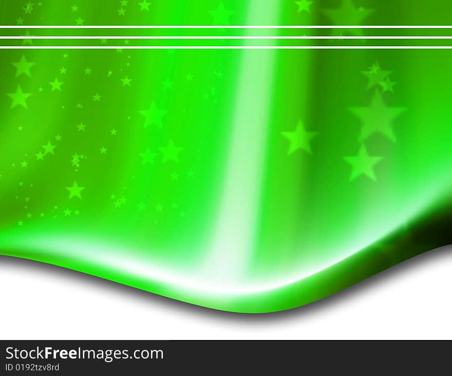 Green composition with stars and lines. Green composition with stars and lines