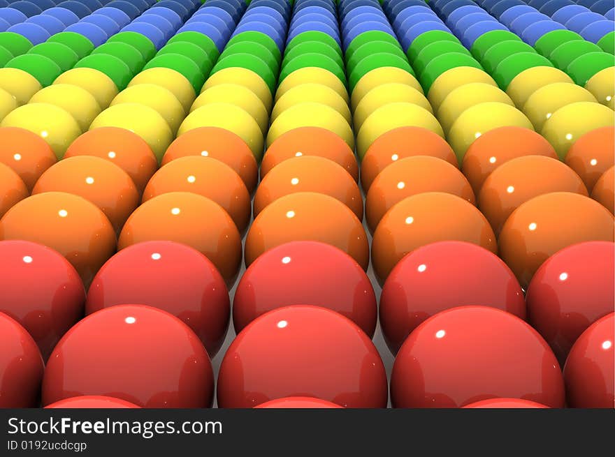 A Colourful 3d Rendered Abstract Rainbow Design. A Colourful 3d Rendered Abstract Rainbow Design