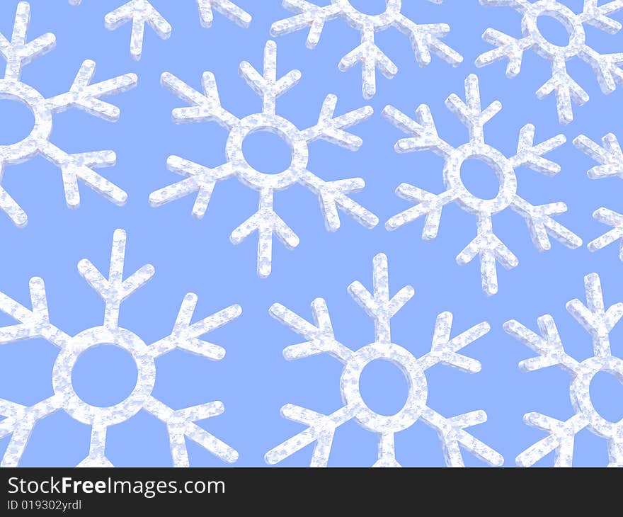 Snowflakes isolated in christmas background. Snowflakes isolated in christmas background