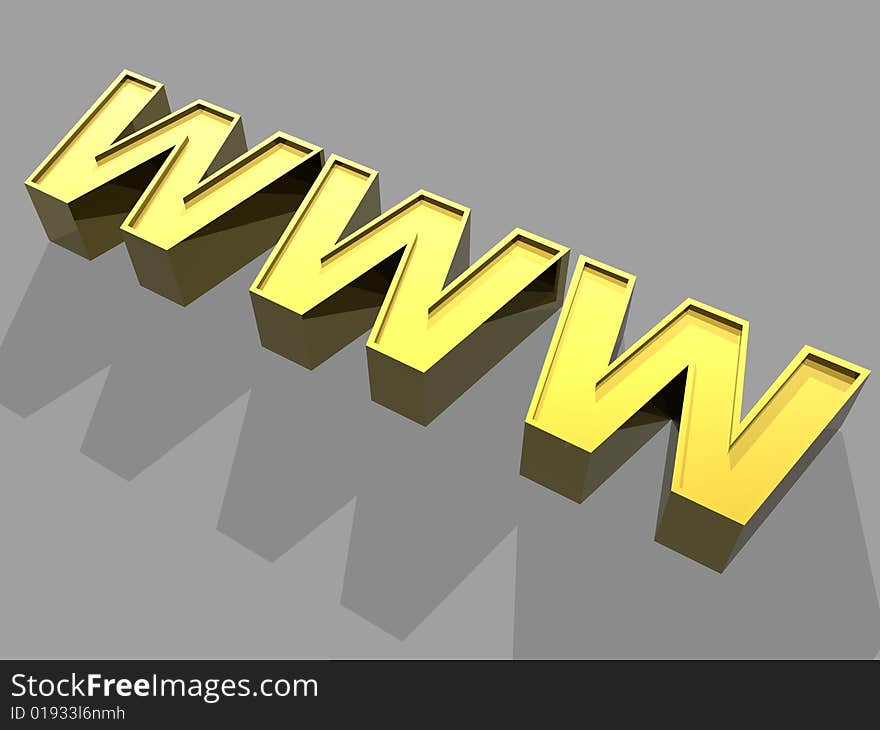 3d World Wide Web internet symbol