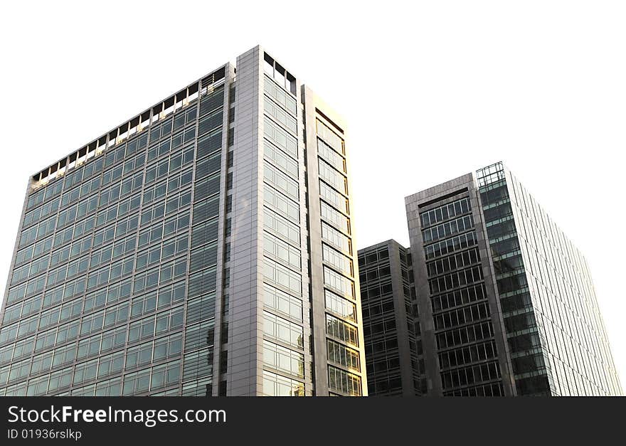 Office building with reflection,building with glass surface