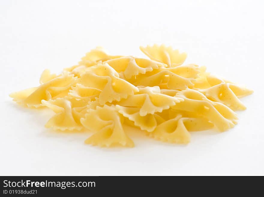 Fresh uncooked raw italian pasta