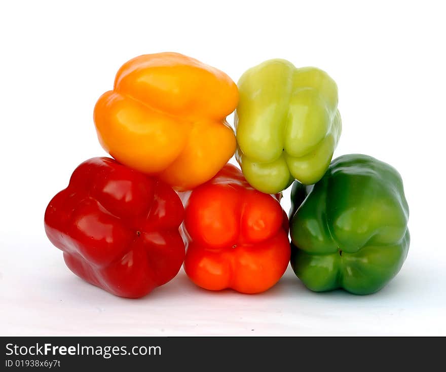 Colorful sweet peppers