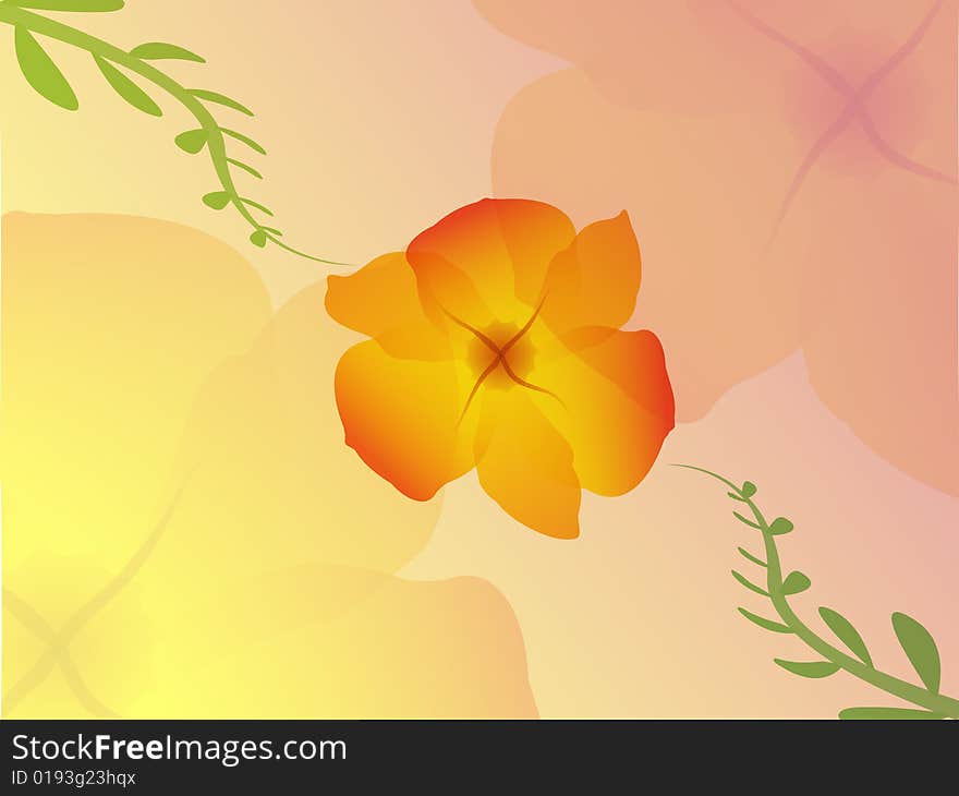 Nice flower background with twine. Nice flower background with twine