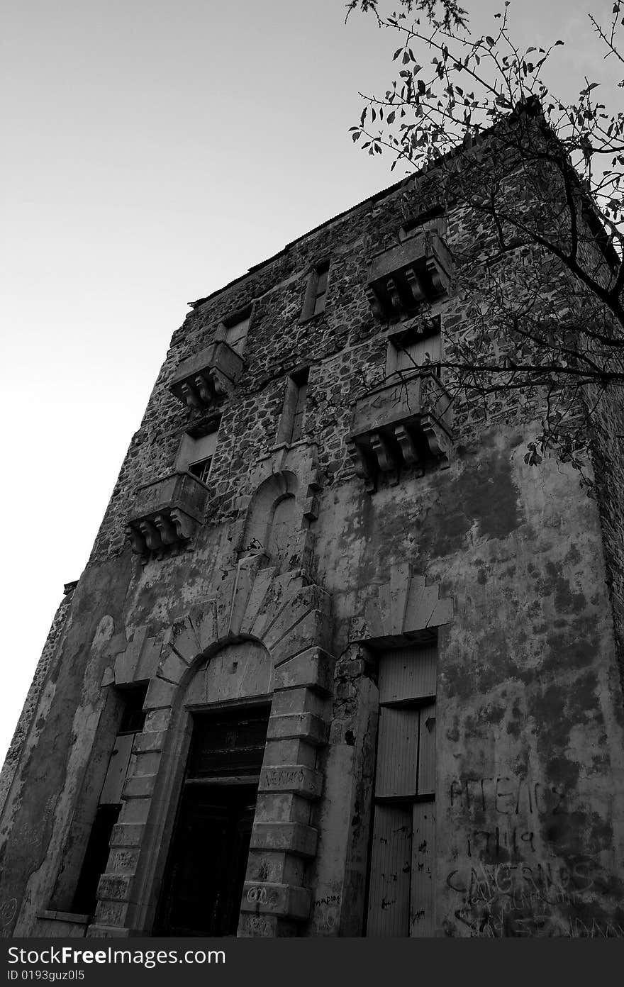 A historical old and empty hotel. A historical old and empty hotel