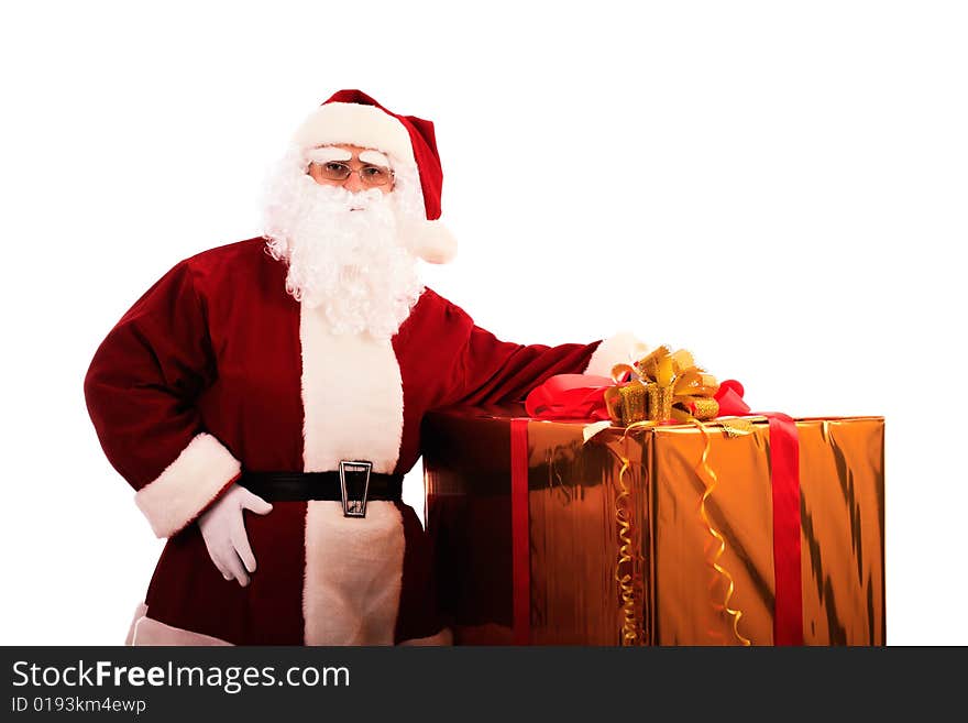 Xmas  background: Santa Claus, gifts,. Xmas  background: Santa Claus, gifts,