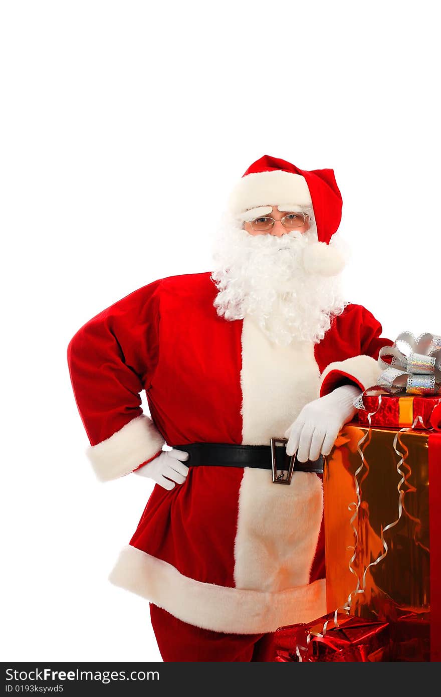 Xmas  background: Santa Claus, gifts,. Xmas  background: Santa Claus, gifts,