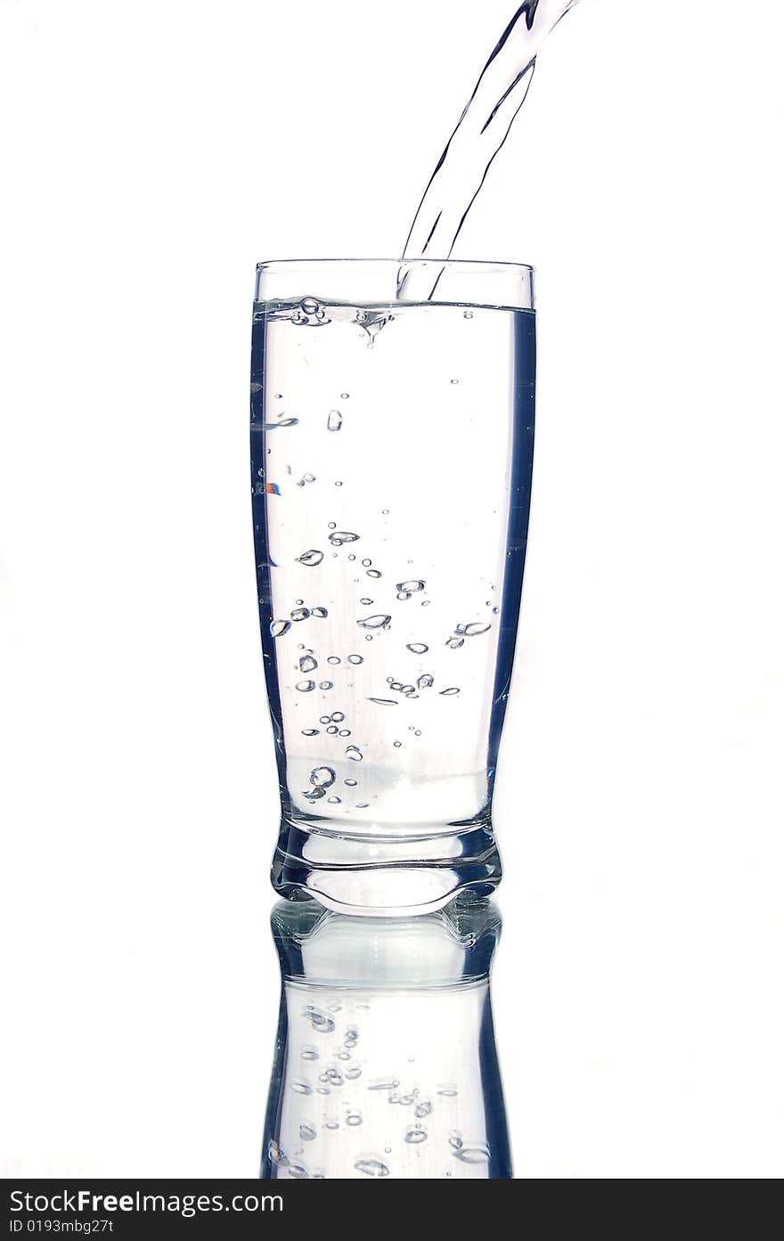 A glass of mineral water