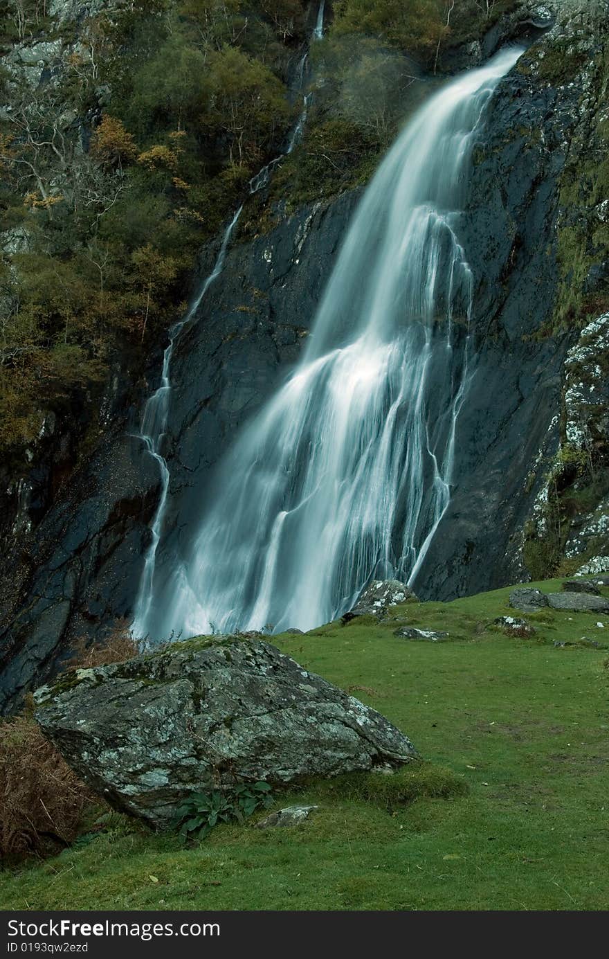 Aber waterfall in Gwynedd, north-west Wales. Aber waterfall in Gwynedd, north-west Wales