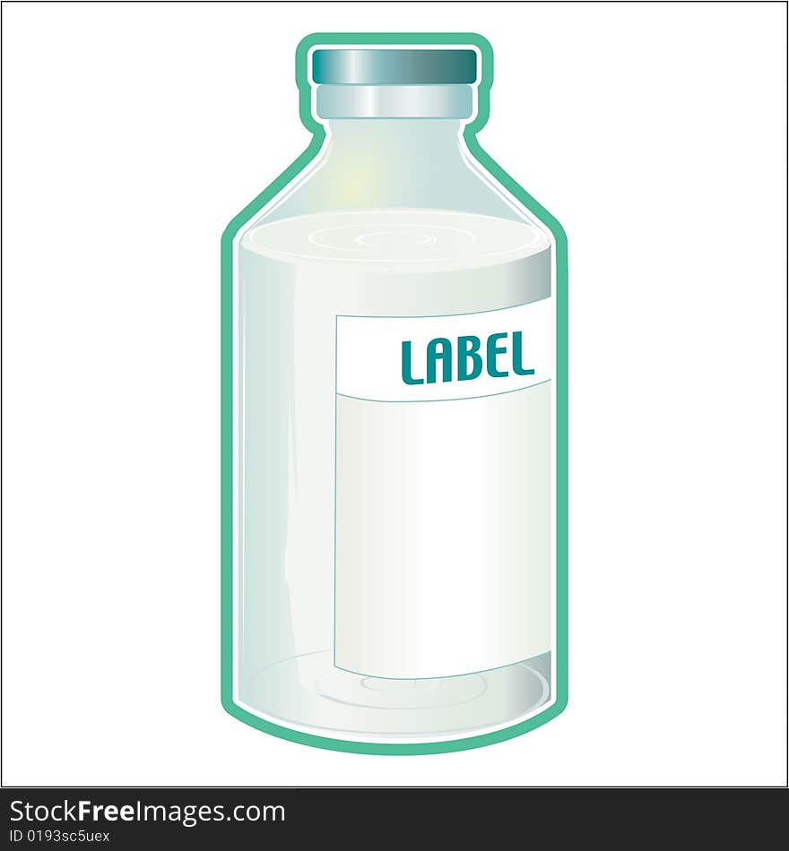 An illustration of a syrup bottle on white isolated background. An illustration of a syrup bottle on white isolated background.