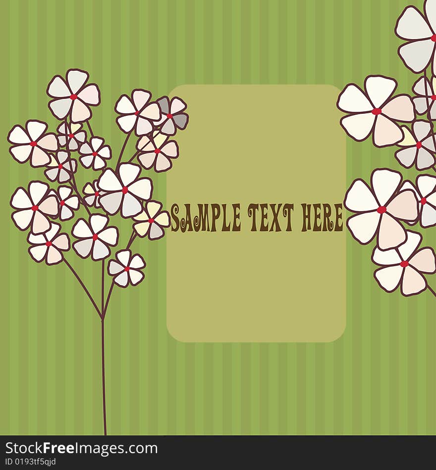 Abstract floral background, illustration