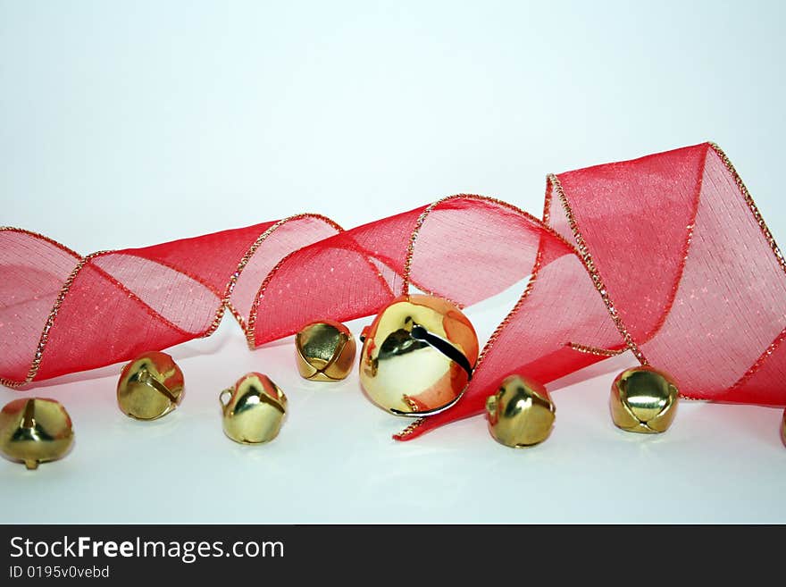 Jingle bells and ribbon.