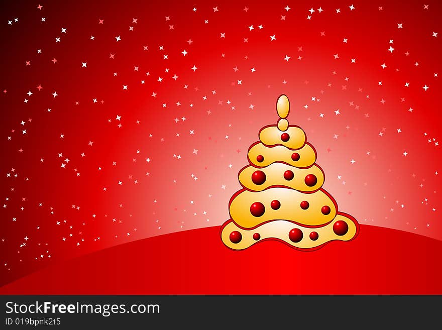 Vector illustration of Christmas Tree