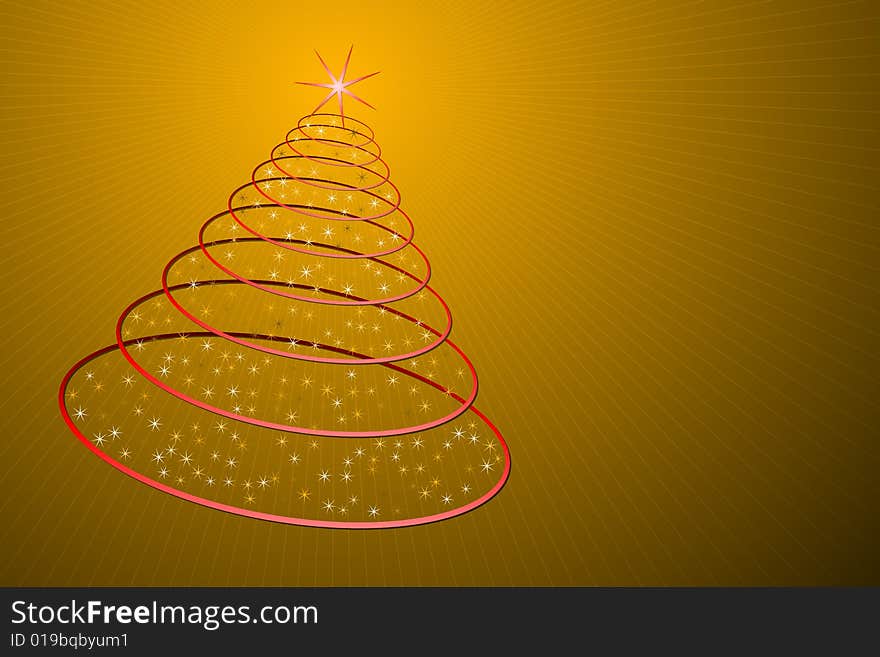 Vector illustration of Christmas Tree