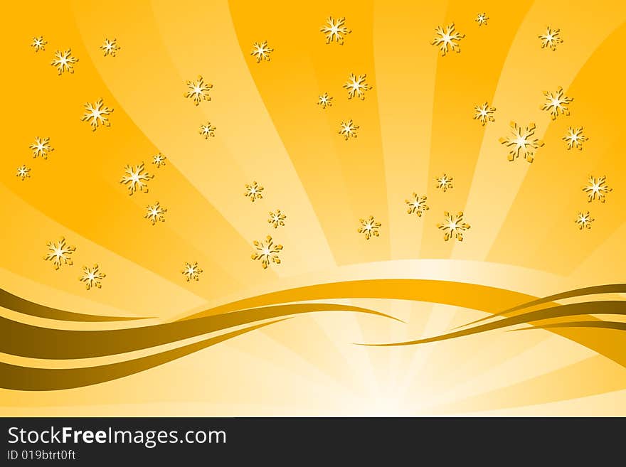 Vector illustration of Snowflake Decoration