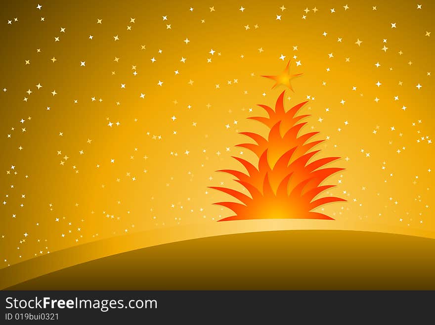 Vector illustration of Christmas Tree