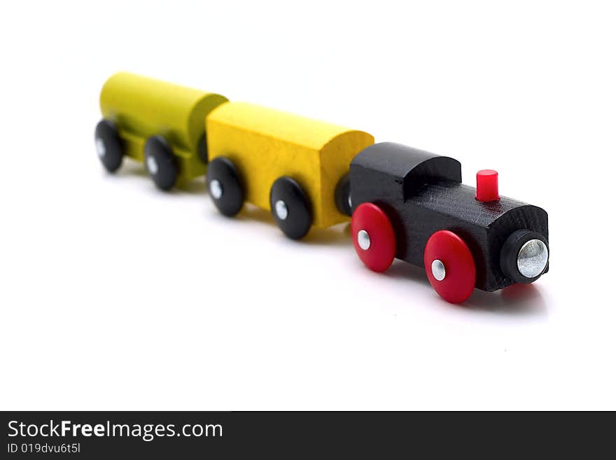 Children's railway isolated on a white background