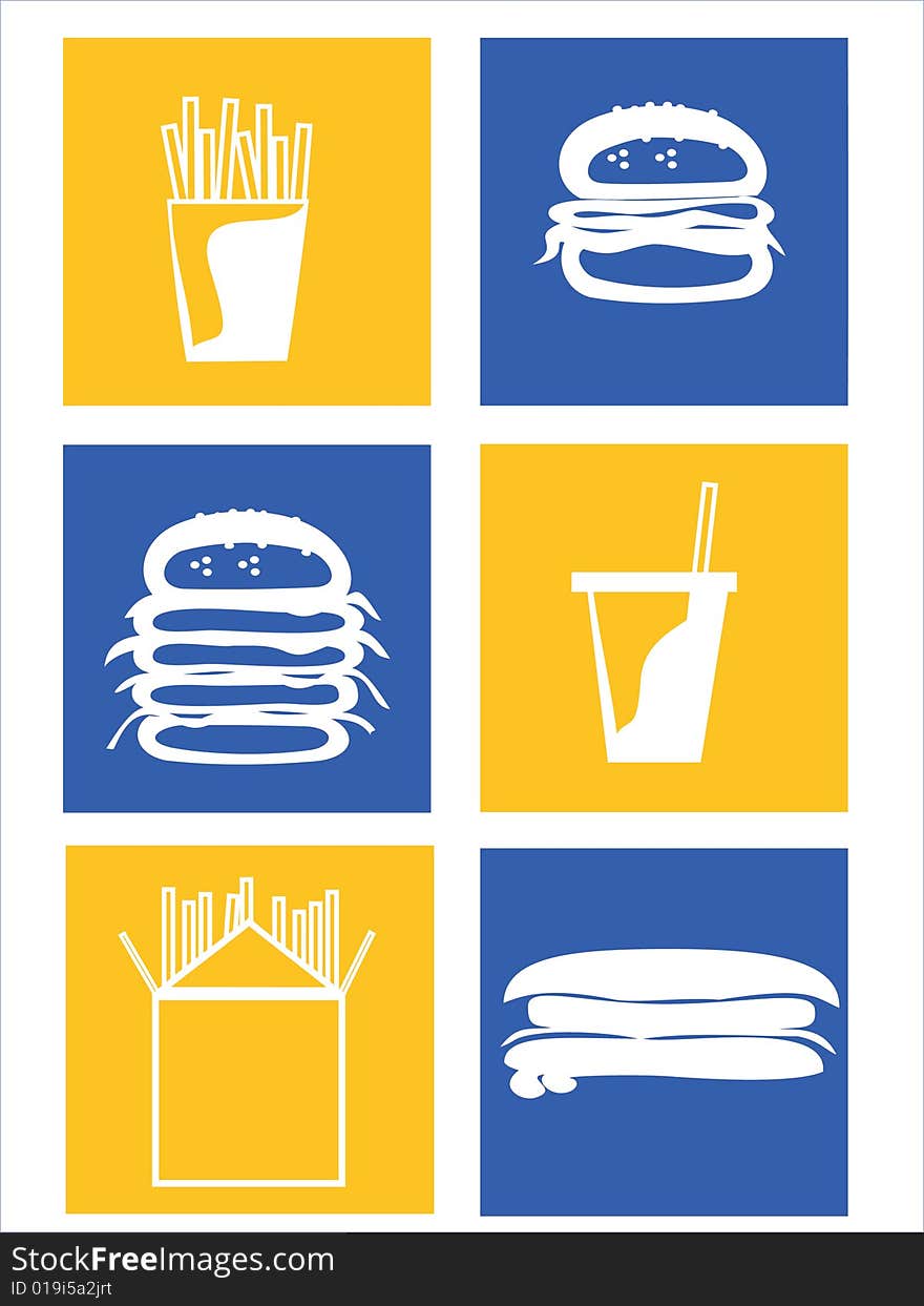 Fast Food set for your design