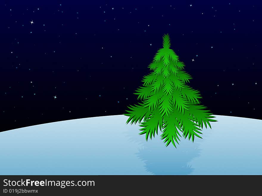 Vector illustration of Winter Night