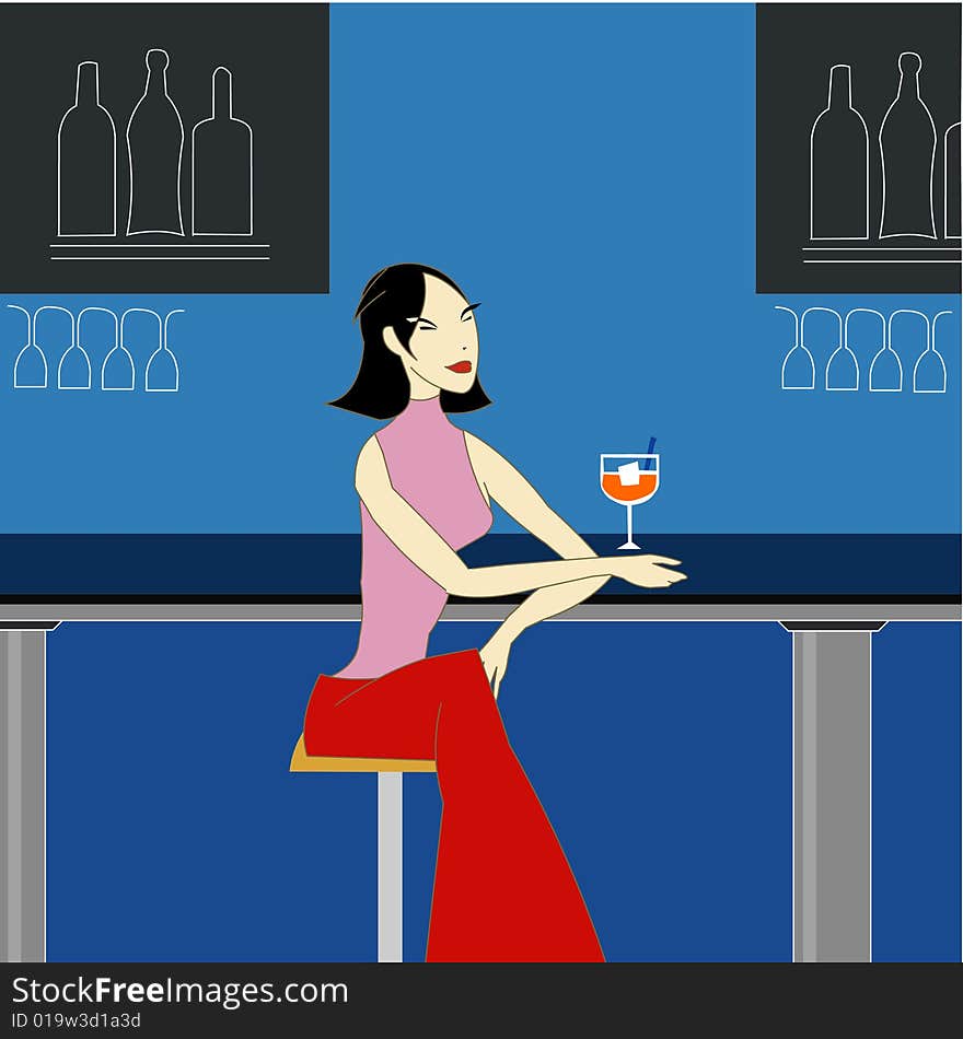 Woman At Bar