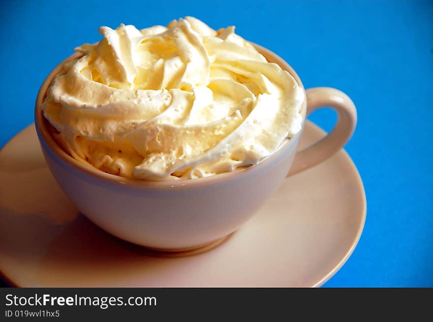 Latte with whipped cream