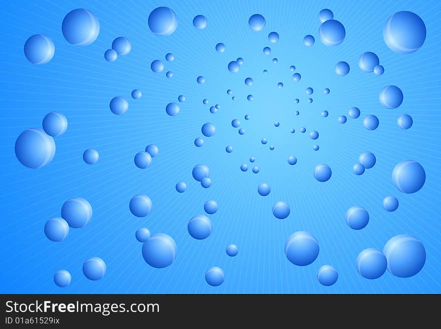 Vector illustration of Blue Bubble