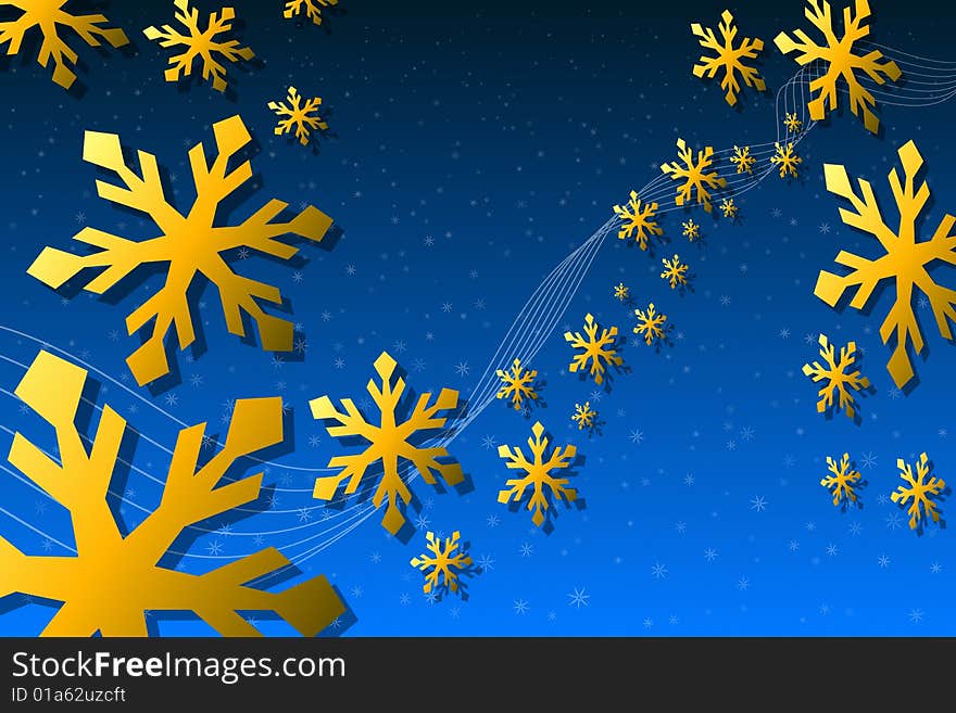 Vector illustration of Christmas Snowflake Decoration