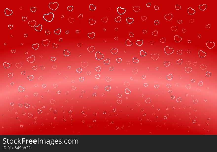 Vector illustration of Hearts Background