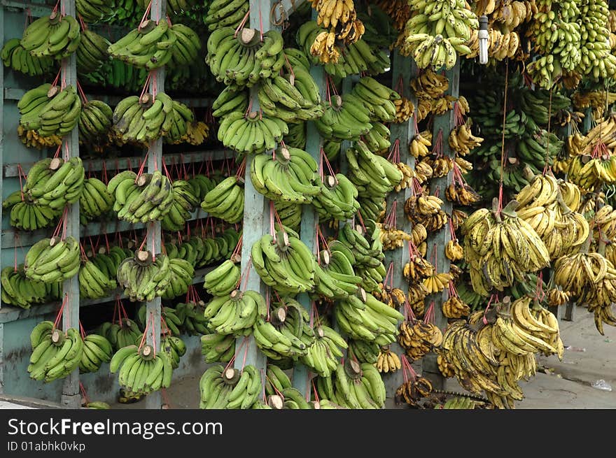 Fresh banana that sold in traditional market