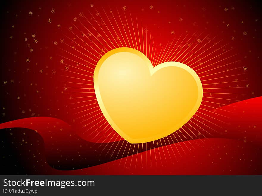 Vector illustration of heart background