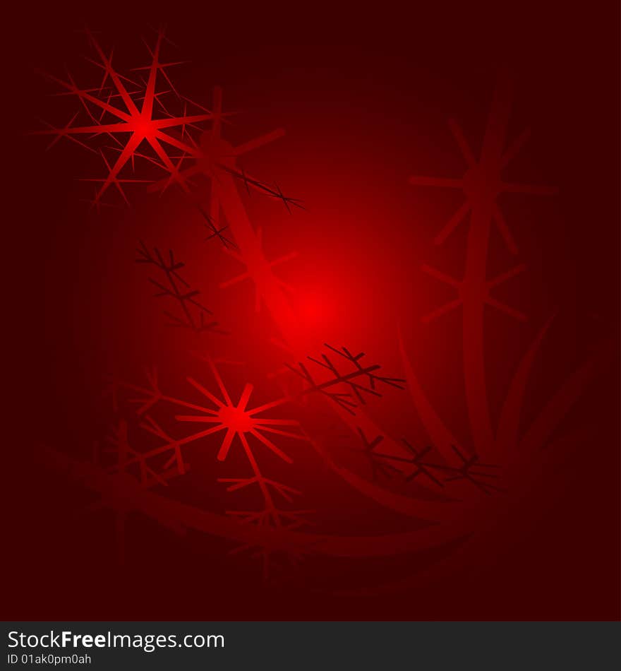 Christmas Background With Snowflakes