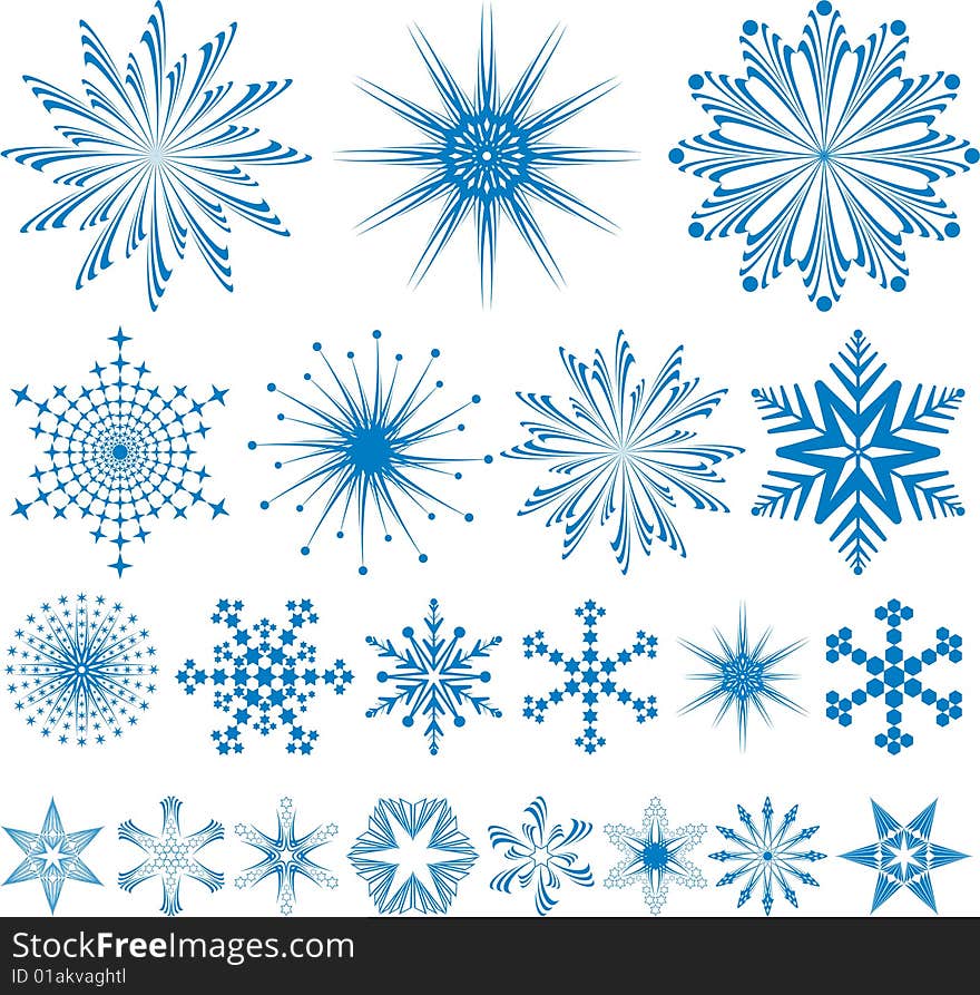 White seamless pattern from snowflakes(can be repeated and scaled in any size)