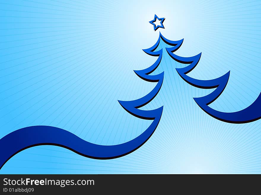 Vector illustration of Christmas Tree