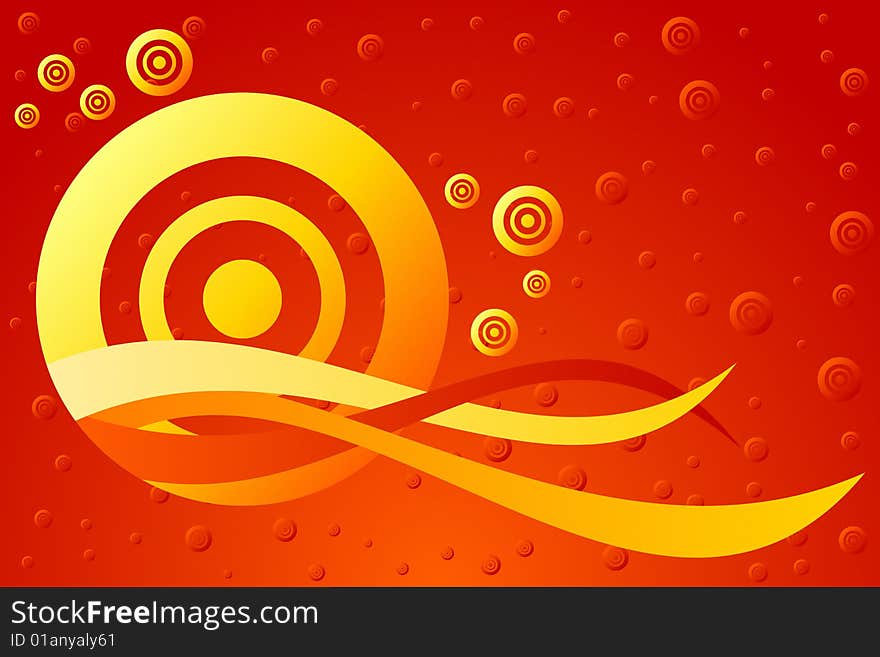 Vector illustration of Abstract Orange