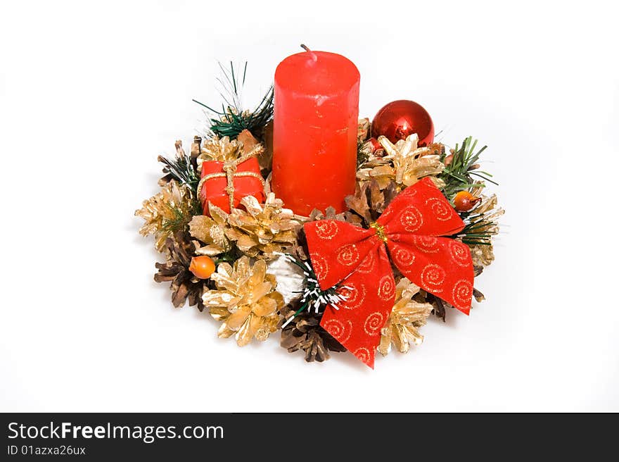 Christmas ornament on white background. Christmas ornament on white background.