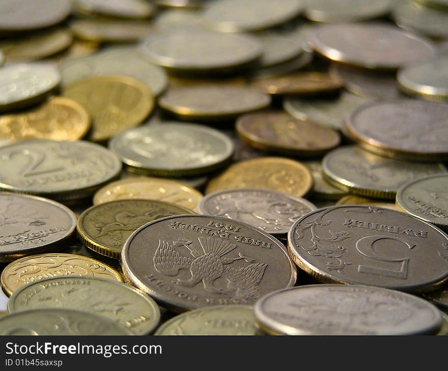 Coins close up excellent background for economic themes. Coins close up excellent background for economic themes.