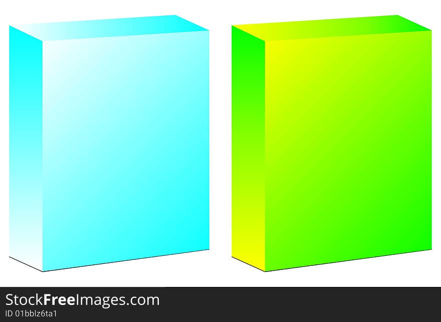 Illustration of blank box on a white background