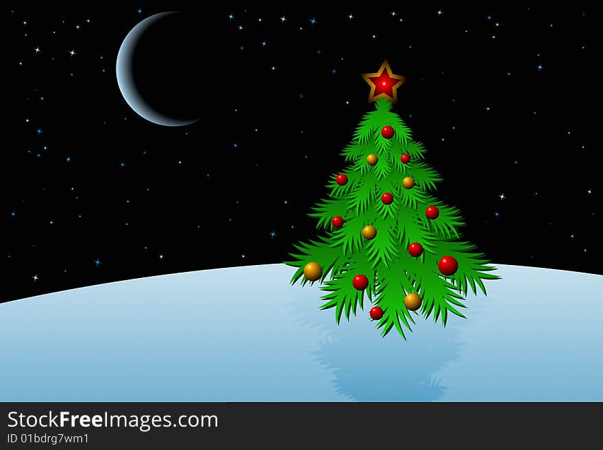 Vector illustration of Christmas Tree