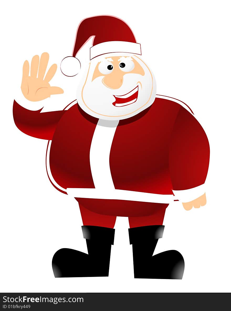 Santa Claus vector illustration on white background