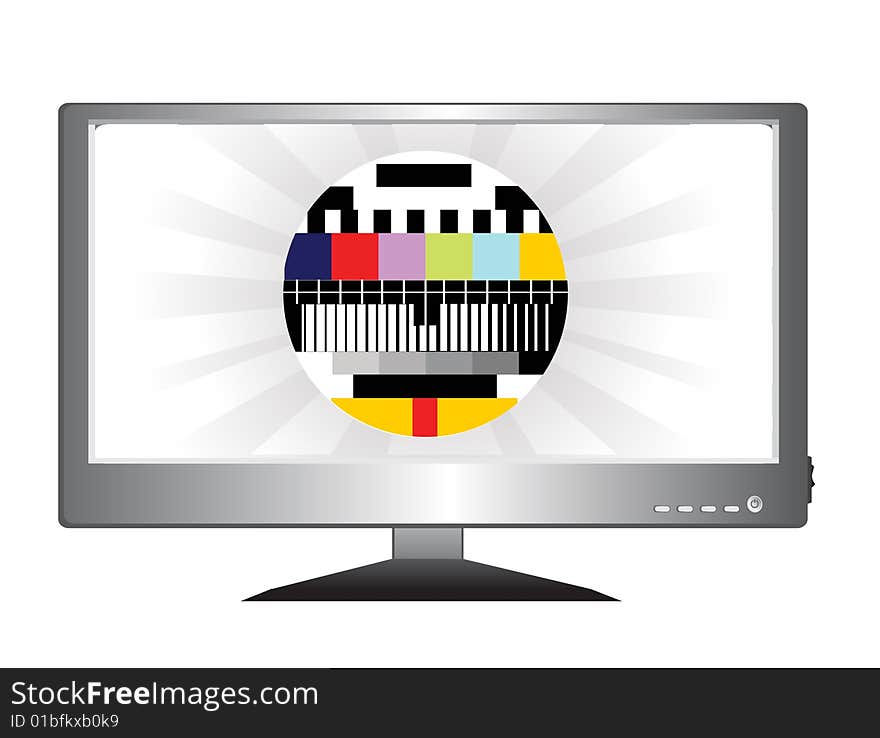 LCD TV vector illustration on white background