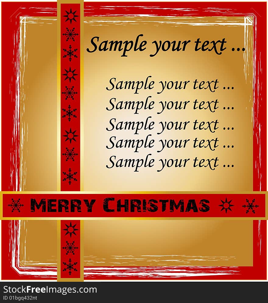 Christmas Design with background and frame