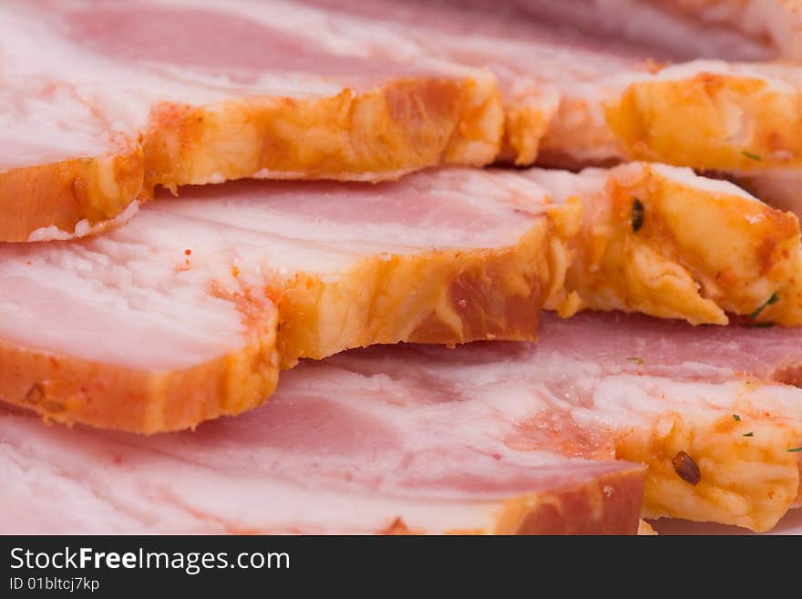 Meat of pork  cut on pieces - background