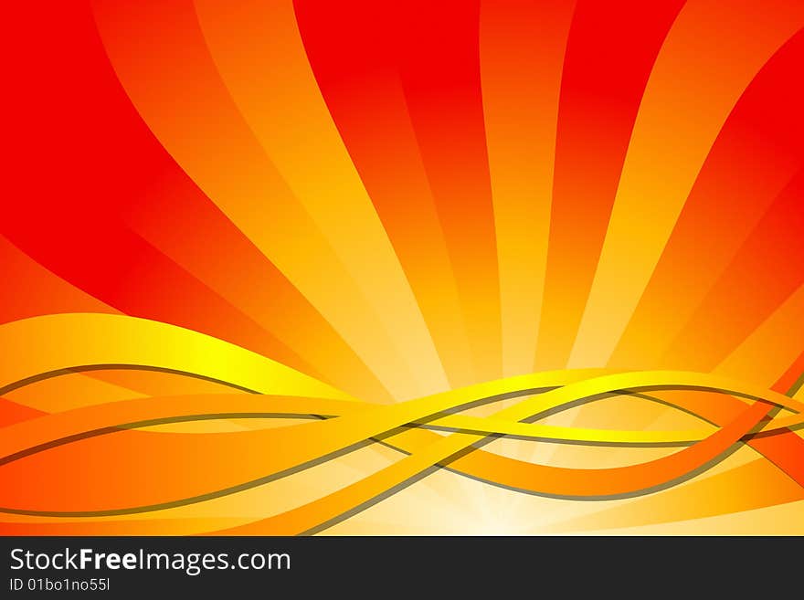 Vector illustration of Abstract Fire