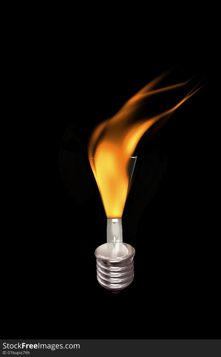 Electric bulb in fire