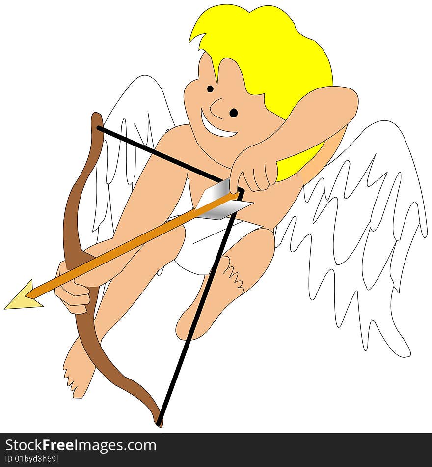 Cupid. Angel. Concepts love. Vector illustration