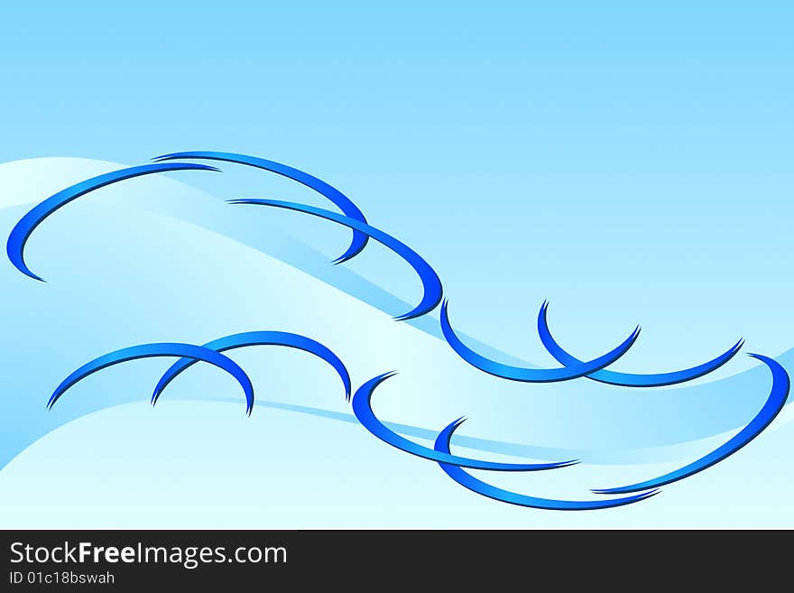 Vector illustration of Abstract Blue