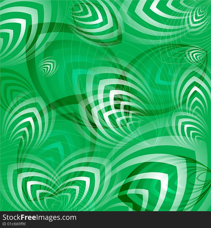 An illustrated green background with an abstract pattern. An illustrated green background with an abstract pattern.