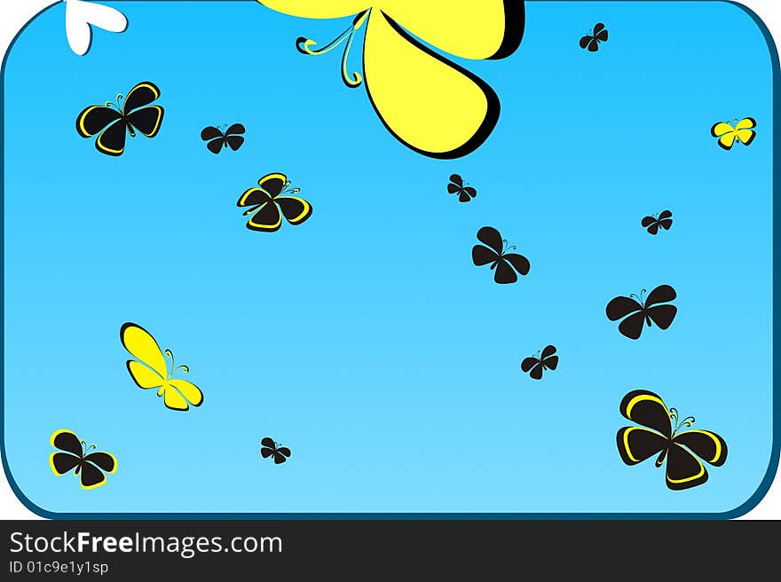 Vector illustration of butterfly background. Vector illustration of butterfly background